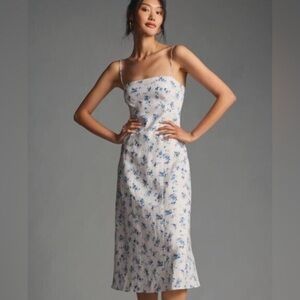 Floral Blue and White Women's Dress